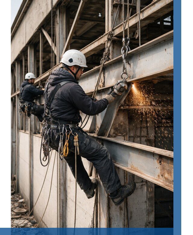 Демонтаж металлоконструкций на высоте в Черногорске от 6635р. |ВЫСОТНИК-Чрн