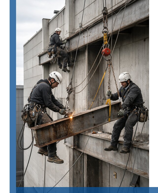 Демонтаж металлоконструкций на высоте в Черногорске под ключ