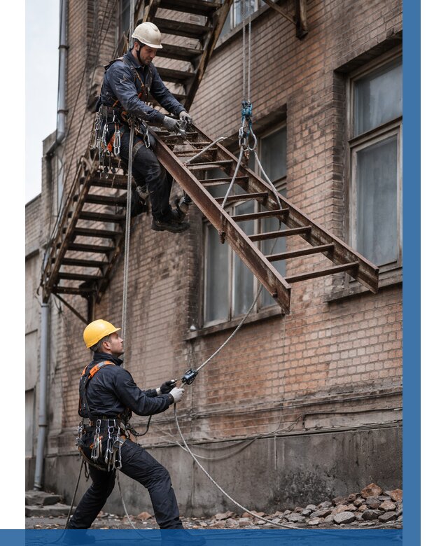 Демонтаж пожарной лестницы в Черногорске от 12248 р. | ВЫСОТНИК-Чрн