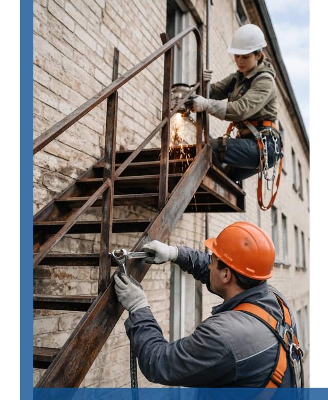 Ремонт и восстановление пожарных лестниц с выездом в Черногорске