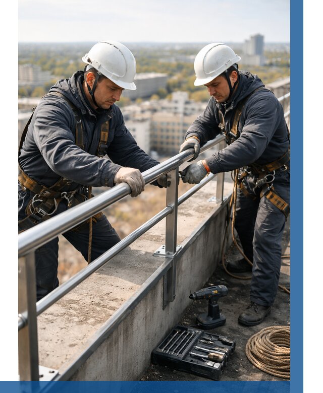 Монтаж перил на высоте в Черногорске от 2552 р. | ВЫСОТНИК-Чрн