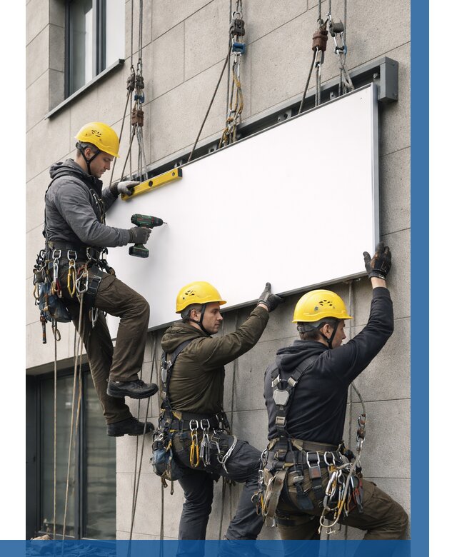 Монтаж рекламной вывески в Черногорске от 8166 р. | ВЫСОТНИК-Чрн