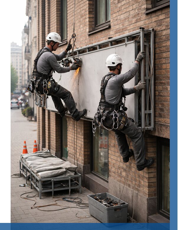 Демонтаж рекламной вывески в Черногорске от 6635 р. | ВЫСОТНИК-Чрн