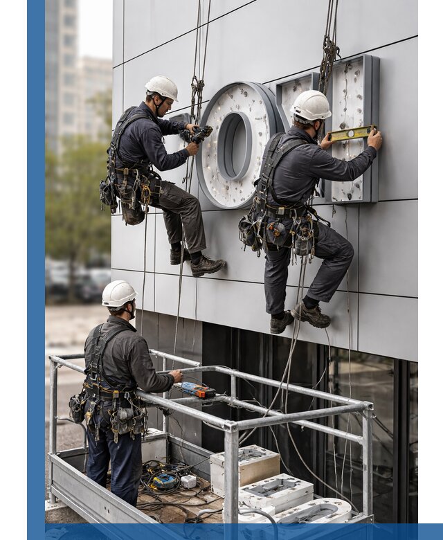 Профессиональный монтаж световых букв в Черногорске под ключ