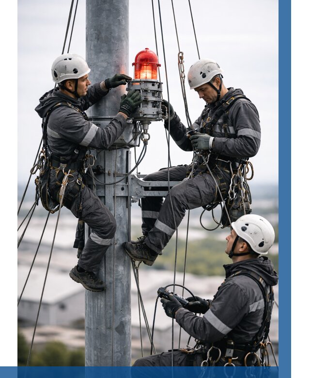 Монтаж заградительных огней в Черногорске от 8676 р. | ВЫСОТНИК-Чрн