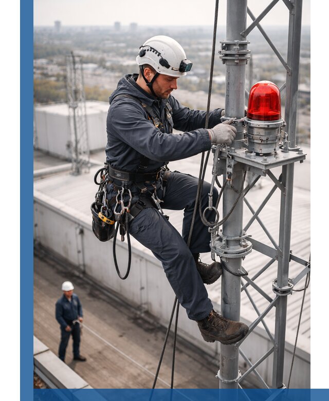Монтаж заградительных огней и обслуживание объектов в Черногорске