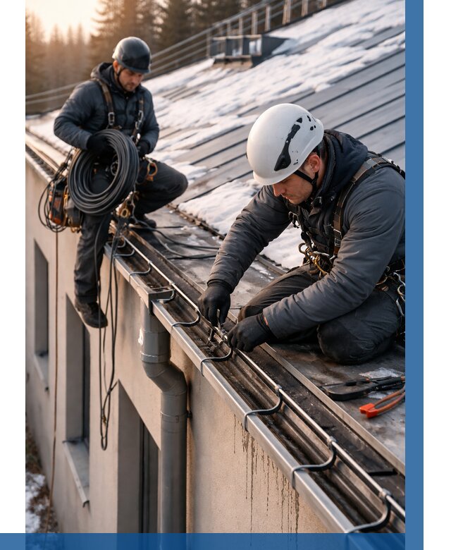 Монтаж греющего кабеля на кровле в Черногорске от 459 р. | ВЫСОТНИК-Чрн