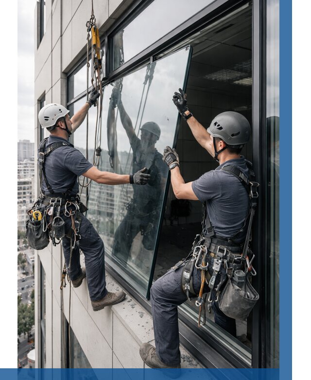 Замена стеклопакетов на высоте в Черногорске от 5614 р. | ВЫСОТНИК-Чрн