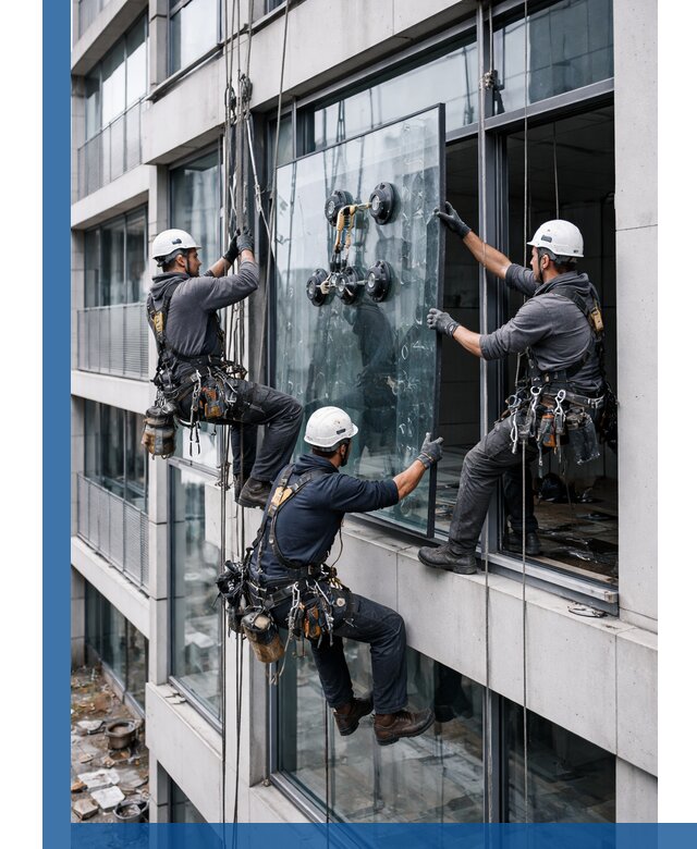 Фасадное остекление и монтаж витражей зданий в Черногорске под ключ