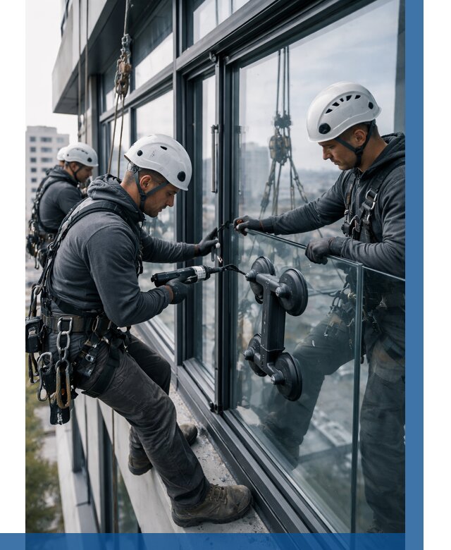 Витражное остекление зданий в Черногорске от 3572 р. | ВЫСОТНИК-Чрн