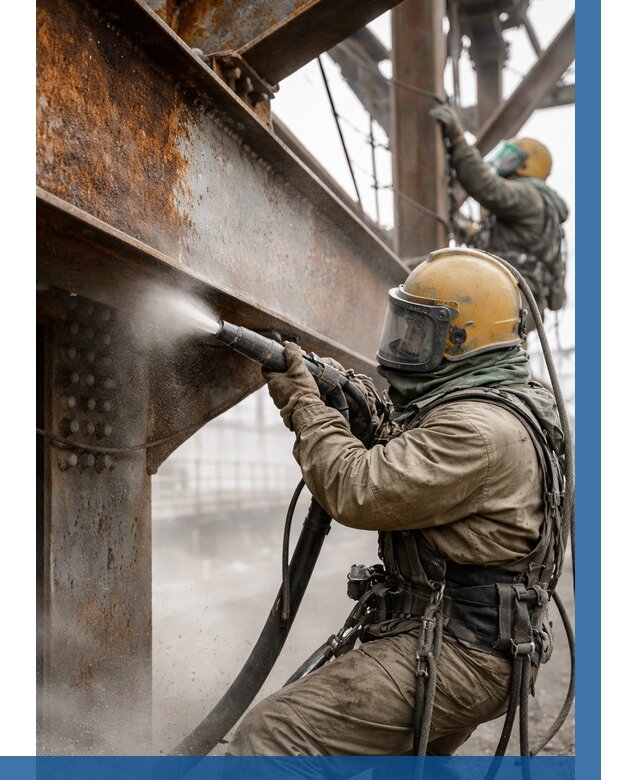 Пескоструйная очистка металлоконструкций в Черногорске по 612 р.  ВЫСОТНИК-Чрн