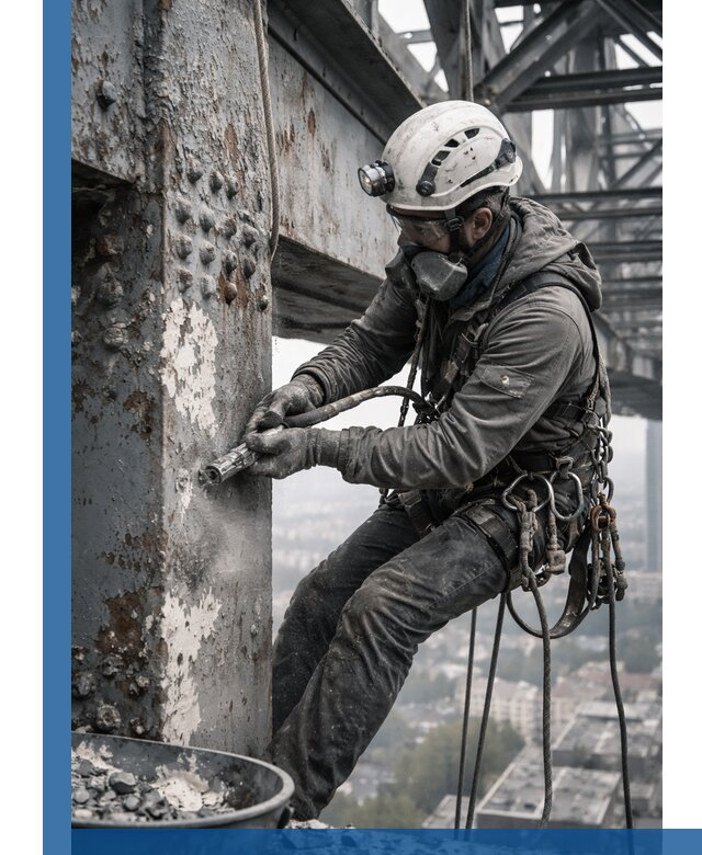 Удаление старой краски с металлических конструкций в Черногорске