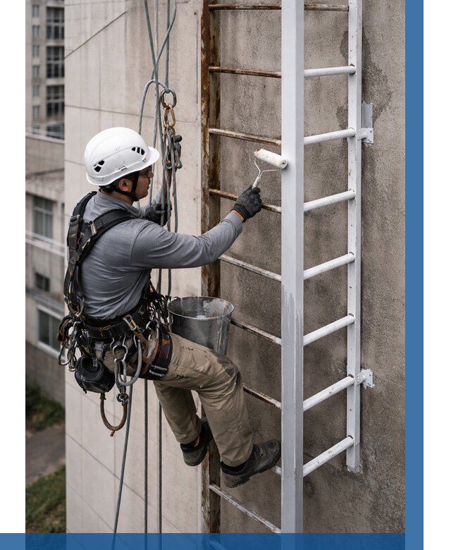 Покраска пожарных лестниц в Черногорске от 4593 р. | ВЫСОТНИК-Чрн