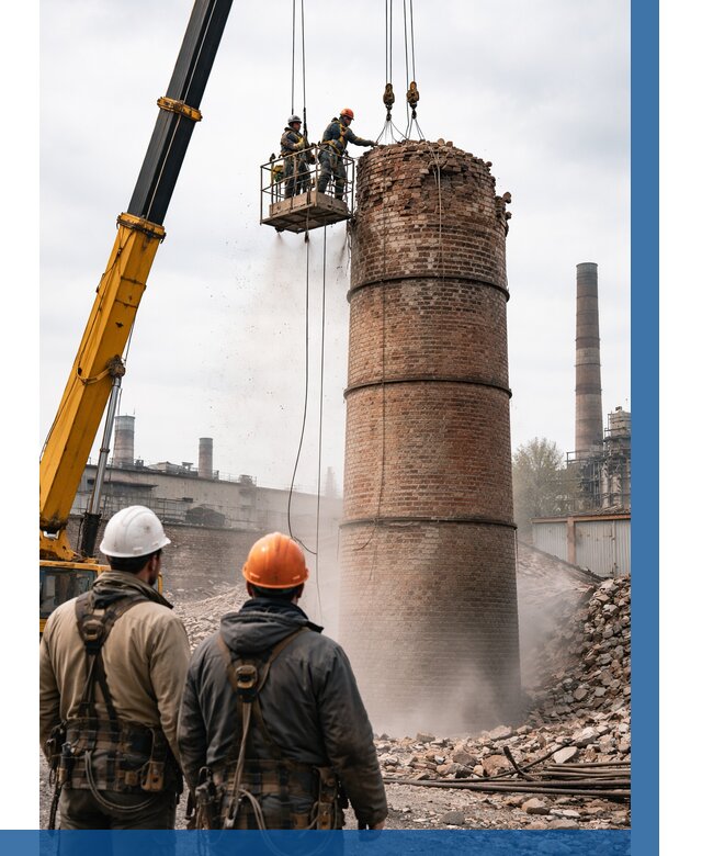 Демонтаж дымовой трубы в Черногорске от 91863 р. | ВЫСОТНИК-Чрн, смета