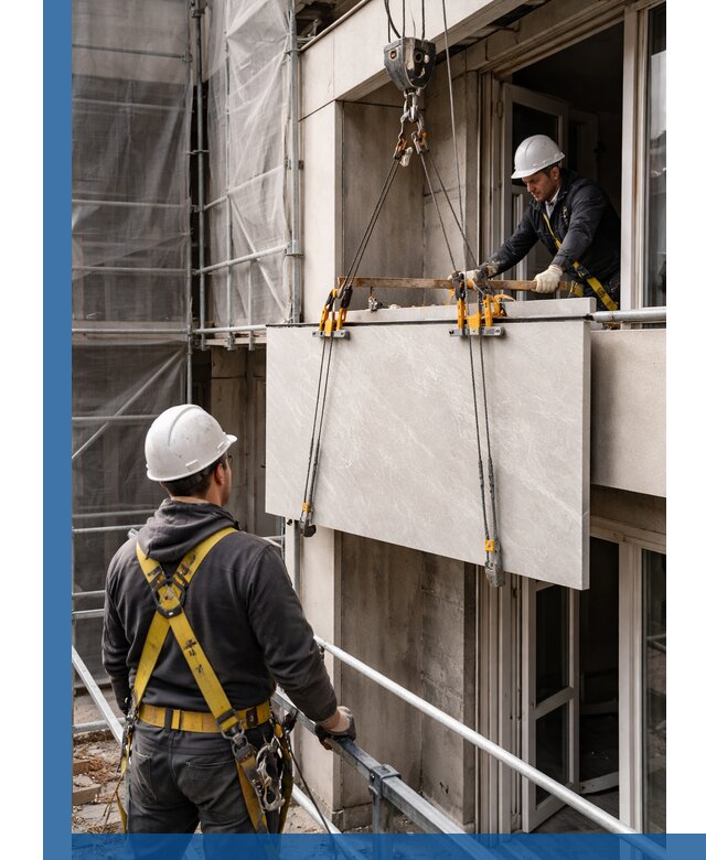 Подъем керамогранита на этаж в Черногорске грузчиками и техникой