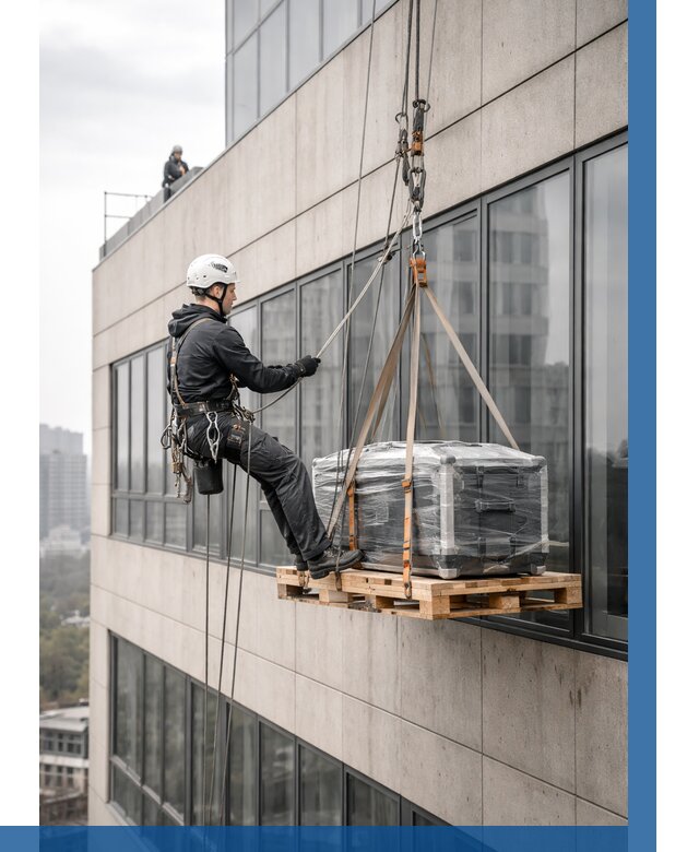 Спуск груза по фасаду в Черногорске от 3572 р. | ВЫСОТНИК-Чрн