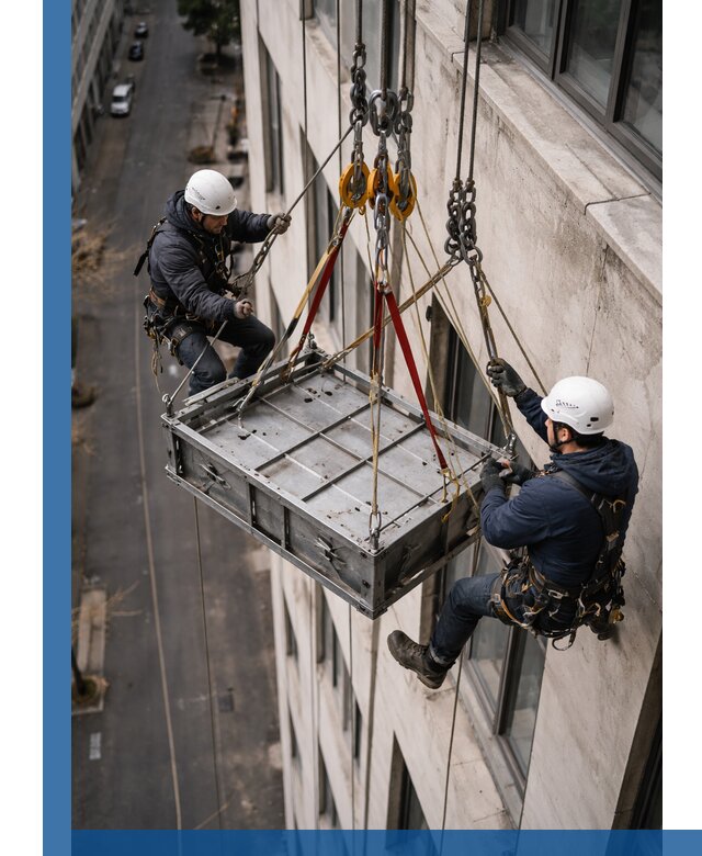 Спуск и подъем грузов по фасаду в Черногорске для зданий