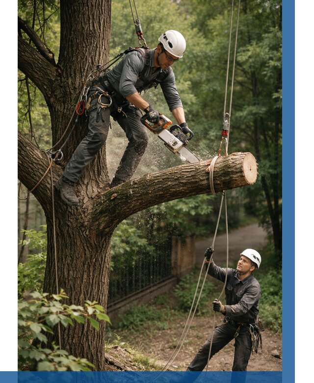 Спил деревьев альпинистами в Черногорске от 8166 р. | ВЫСОТНИК-Чрн
