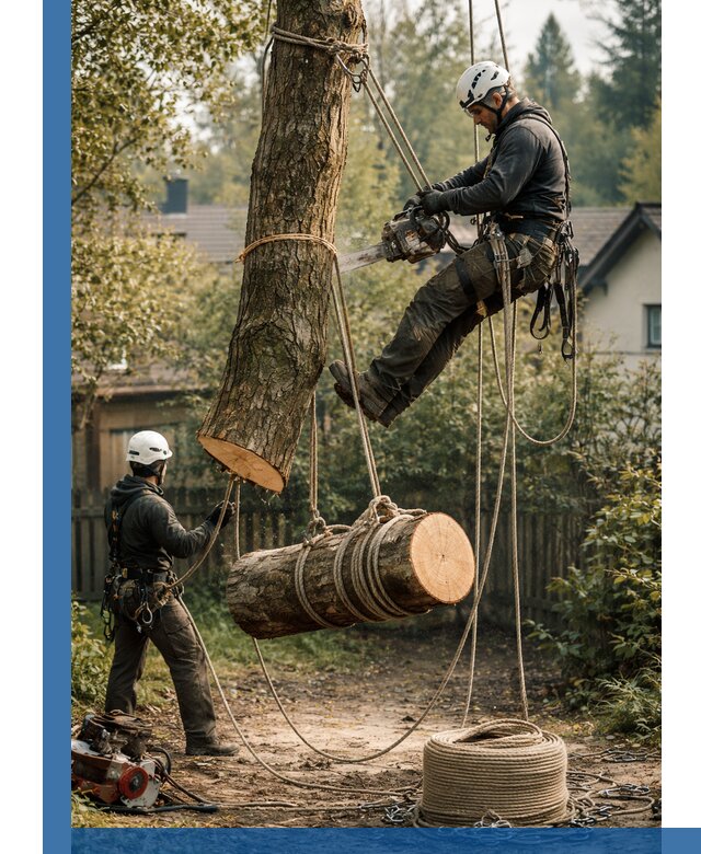 Валка деревьев частями в Черногорске, безопасно и аккуратно