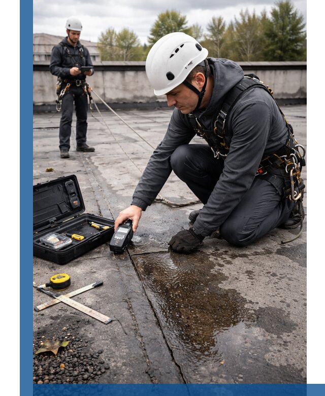 Обследование кровли на протечки и выявление дефектов в Черногорске