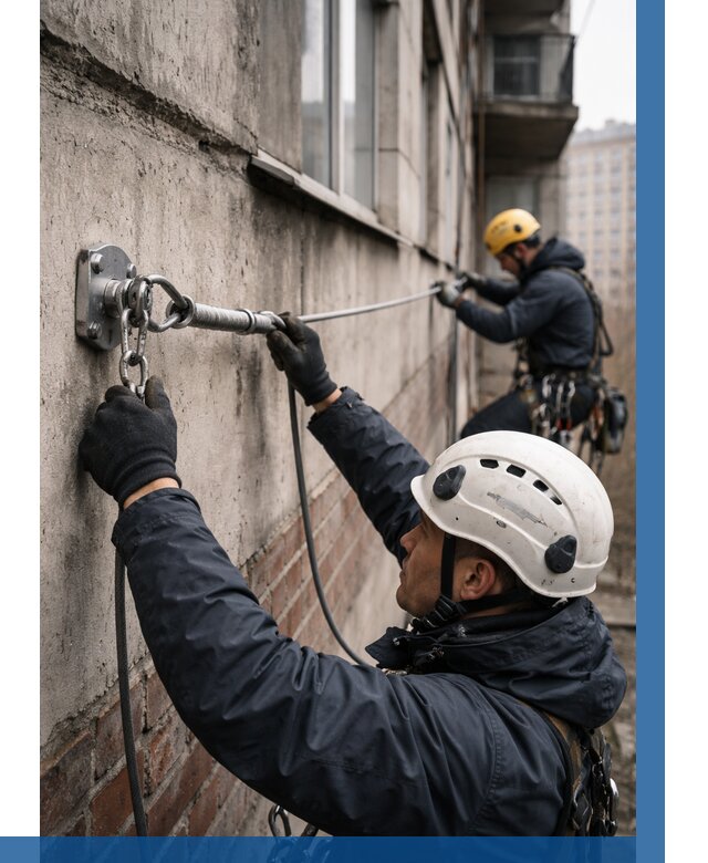 Монтаж анкерных линий в Черногорске от 3062 р. | ВЫСОТНИК-Чрн
