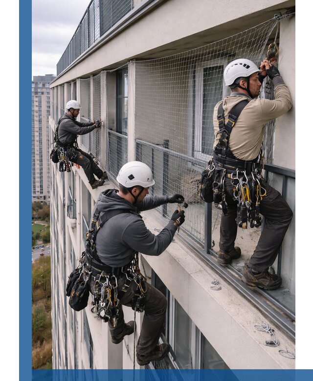 Профессиональный монтаж защитной сетки от птиц в Черногорске