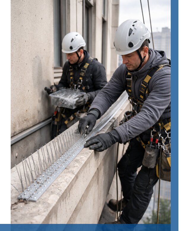 Установка шипов от птиц в Черногорске от 868 р. | ВЫСОТНИК-Чрн